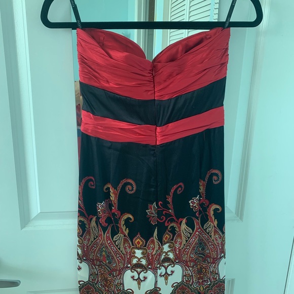 bebe Paisley Satin Cocktail Dress - Picture 5 of 8